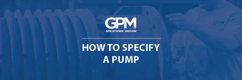 How To Specify A Pump